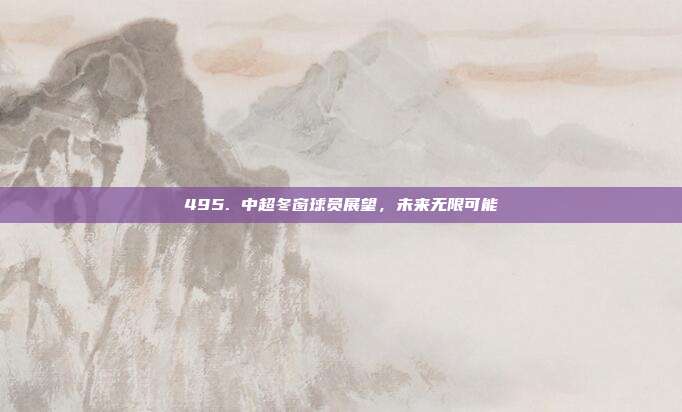 495. 中超冬窗球员展望，未来无限可能