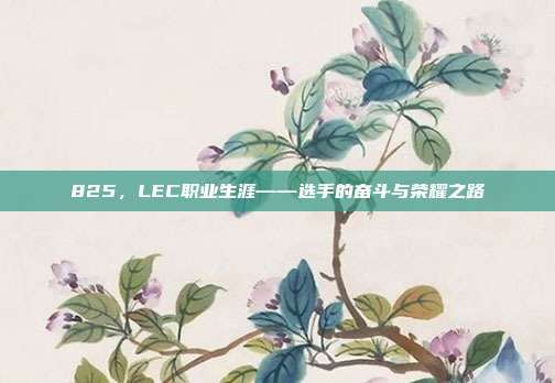 825，LEC职业生涯——选手的奋斗与荣耀之路