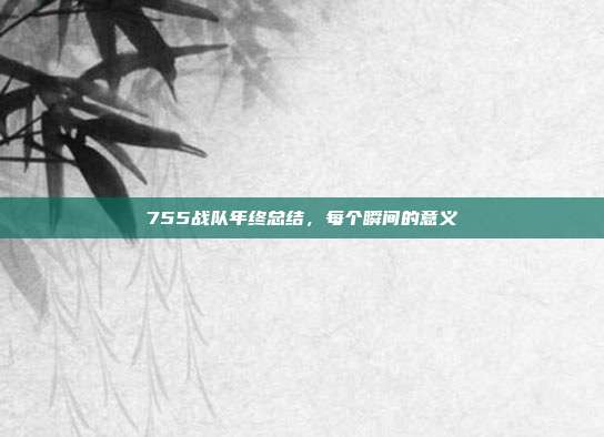 755战队年终总结，每个瞬间的意义